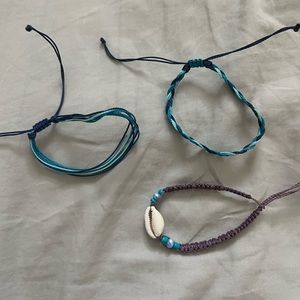 3 pack bracelets/anklets